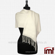 100% Wool Pashmina Off White Lady's Shawl Scarf